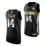 Men's Alabama Crimson Tide #14 Keon Ellis 2021 March Madness Sweet 16 Black Golden NCAA College Football Jersey 2403VSTP3